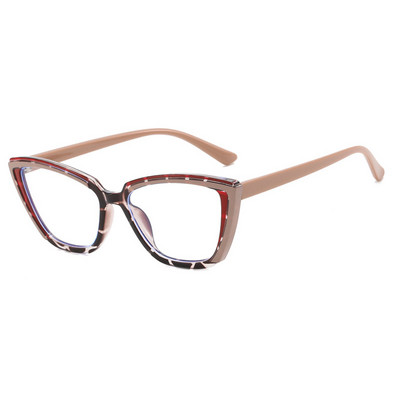 Retro trokutasti okvir za naočale s mačjim okom, ravno ogledalo 2023, nove TR90 naočale protiv plave svjetlosti, okviri za ženske naočale, veleprodaja