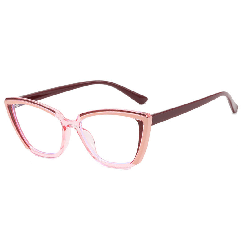Retro trokutasti okvir za naočale s mačjim okom, ravno ogledalo 2023, nove TR90 naočale protiv plave svjetlosti, okviri za ženske naočale, veleprodaja