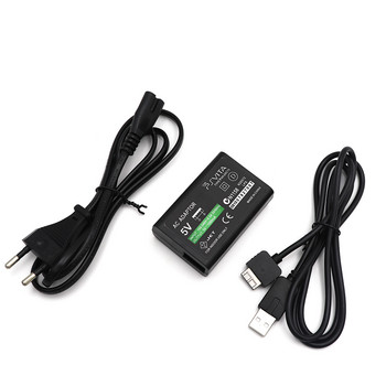 Προσαρμογέας οικιακού φορτιστή τοίχου EU US Plug για Sony PlayStation PSVITA PS Vita PSV 1000 με Καλώδιο φόρτισης δεδομένων μεταφοράς USB