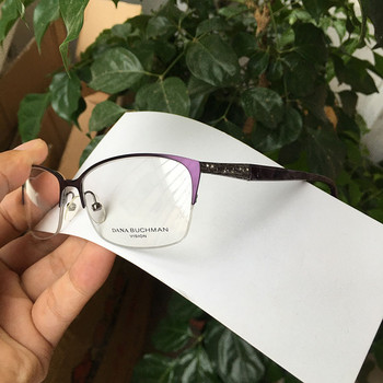 Γυναικεία μεταλλικά γυαλιά μισού χείλους Σκελετοί ελατηρίου μεντεσέ Myopia/Reading/Progressive