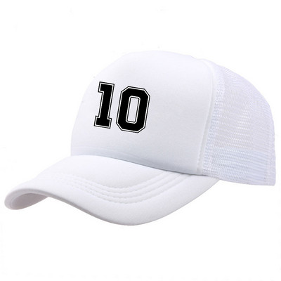 Klasszikus 10-es futballhálós Snapback sapka uniszex, hétköznapi horgászsapka, nő, férfi, szabadtéri napozósapka, fiú, apa sapka