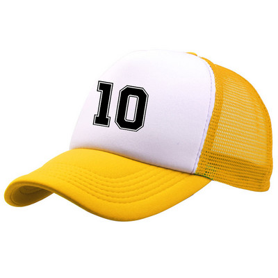 Klasszikus 10-es futballhálós Snapback sapka uniszex, hétköznapi horgászsapka, nő, férfi, szabadtéri napozósapka, fiú, apa sapka