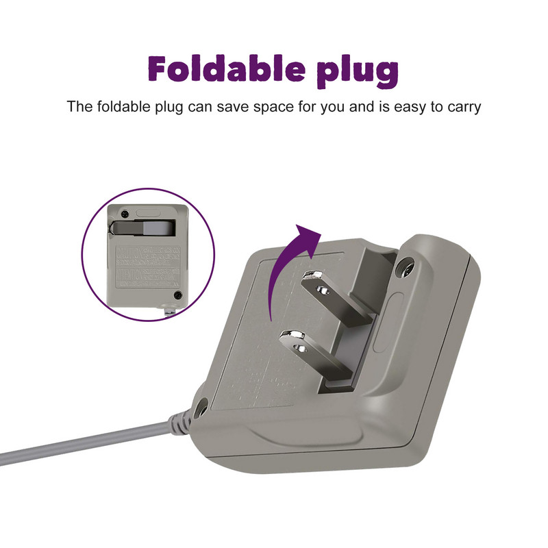 DS Lite laadija, vahelduvvooluadapter Nintendo DS Lite süsteemidele toitelaadija, seinareisilaadija toitejuhtme laadimiskaabel 5,2 V 450 mA