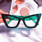 Vintage preveliki četvrtasti okvir za naočale protiv plave svjetlosti za žene Nove modne prozirne mačje oko naočale za računalo Ženske nijanse