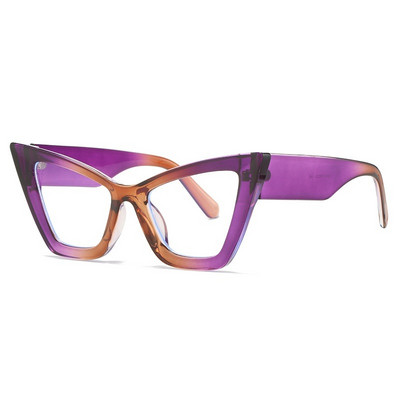 Vintage preveliki četvrtasti okvir za naočale protiv plave svjetlosti za žene Nove modne prozirne mačje oko naočale za računalo Ženske nijanse