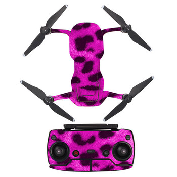 Αυτοκόλλητο δέρματος Leopard Print Style Decal Vinyl για DJI Mavic Air Drone + τηλεχειριστήρια + κάλυμμα μεμβράνης προστασίας 3 μπαταριών