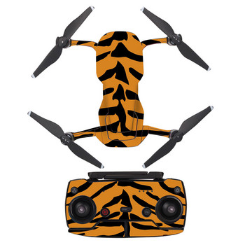 Стикер с леопардов принт Винилов стикер за кожа за DJI Mavic Air Drone + дистанционни управления + 3 батерии, защитно фолио, капак