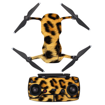 Αυτοκόλλητο δέρματος Leopard Print Style Decal Vinyl για DJI Mavic Air Drone + τηλεχειριστήρια + κάλυμμα μεμβράνης προστασίας 3 μπαταριών