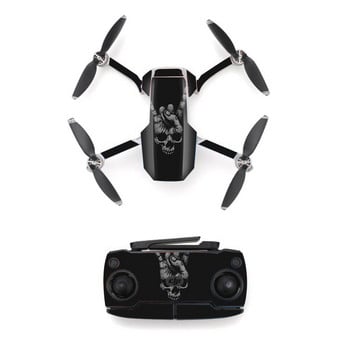 Водоустойчив кожен стикер в стил череп за DJI Mavic Mini Drone и дистанционно управление Decal Vinyl Skins Cover 2 стила