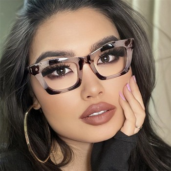 2022 Проста квадратна рамка TR90 Рамки за очила за жени Нова стъклена рамка за очила с плоска леща против синя светлина