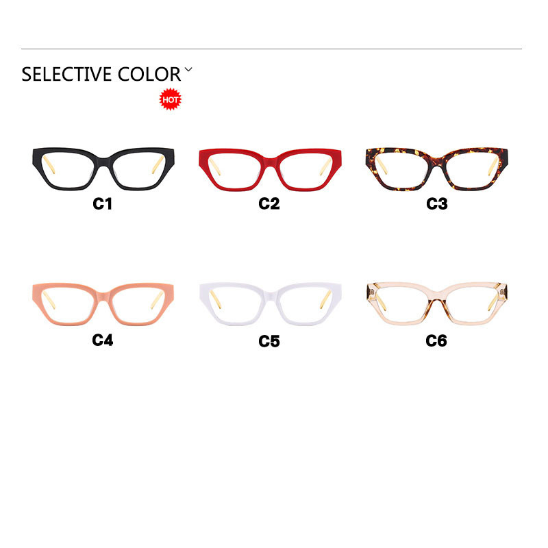 Μόδα Μεταλλικά Γυαλιά Σκελετός Cat Eye Chain Σκελετός γυαλιών Anti Blue Light 2022 Νέος ρετρό επίπεδος σκελετός φακών Σκελετός γυαλιών ρετρό