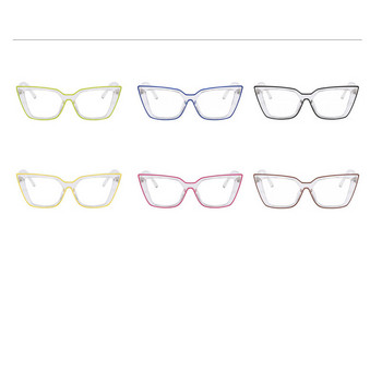 2022 г. Пластмасова прозрачна рамка за котешко око Нова рамка за очила със синя светлина, устойчива на плоски лещи Рамки за очила за жени Рамка за очила