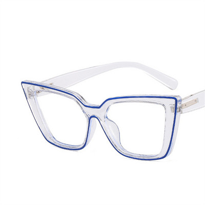 2022 Πλαστικό διαφανές σκελετό ματιών γάτας Νέο Blue Light γυαλιά απόδειξη Επίπεδων φακών Σκελετοί γυαλιών γυαλιών για γυναίκες Σκελετός γυαλιών ματιών