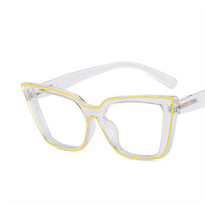 2022 Πλαστικό διαφανές σκελετό ματιών γάτας Νέο Blue Light γυαλιά απόδειξη Επίπεδων φακών Σκελετοί γυαλιών γυαλιών για γυναίκες Σκελετός γυαλιών ματιών