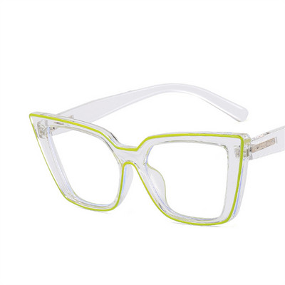 2022 Πλαστικό διαφανές σκελετό ματιών γάτας Νέο Blue Light γυαλιά απόδειξη Επίπεδων φακών Σκελετοί γυαλιών γυαλιών για γυναίκες Σκελετός γυαλιών ματιών