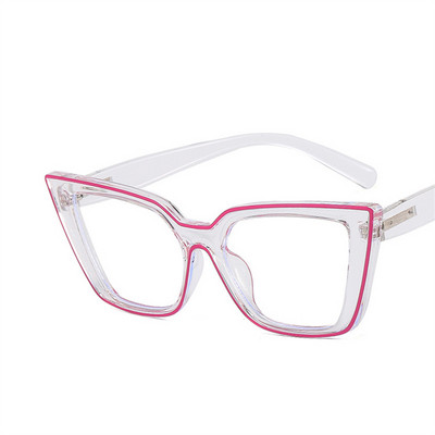 2022 Πλαστικό διαφανές σκελετό ματιών γάτας Νέο Blue Light γυαλιά απόδειξη Επίπεδων φακών Σκελετοί γυαλιών γυαλιών για γυναίκες Σκελετός γυαλιών ματιών