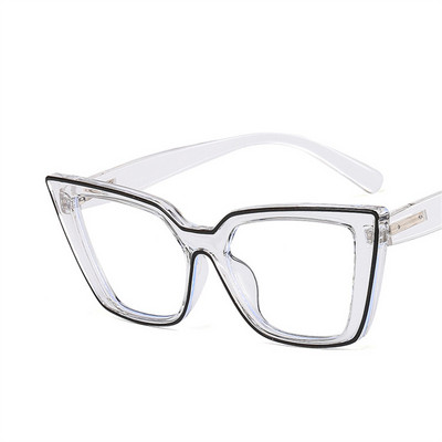 2022 Πλαστικό διαφανές σκελετό ματιών γάτας Νέο Blue Light γυαλιά απόδειξη Επίπεδων φακών Σκελετοί γυαλιών γυαλιών για γυναίκες Σκελετός γυαλιών ματιών