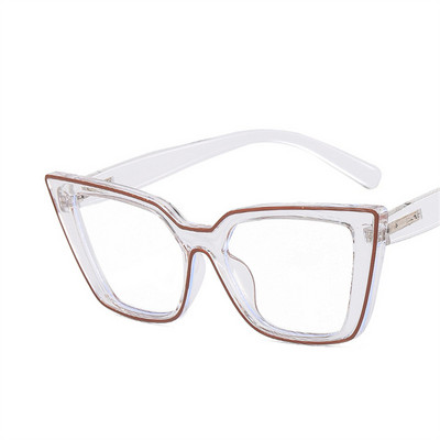 2022 Πλαστικό διαφανές σκελετό ματιών γάτας Νέο Blue Light γυαλιά απόδειξη Επίπεδων φακών Σκελετοί γυαλιών γυαλιών για γυναίκες Σκελετός γυαλιών ματιών