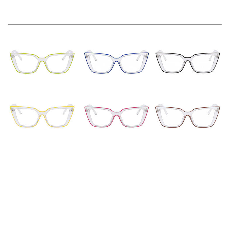 2022 Πλαστικό διαφανές σκελετό ματιών γάτας Νέο Blue Light γυαλιά απόδειξη Επίπεδων φακών Σκελετοί γυαλιών γυαλιών για γυναίκες Σκελετός γυαλιών ματιών