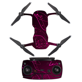 Love Style Decal Vinyl Skin Sticker за DJI Mavic Air Drone + дистанционни управления + 3 батерии Защитно фолио Капак