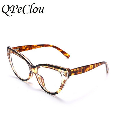 Νέο Fashion Patch Color Cat Eye Αντι-μπλε Γυαλιά Γυναικεία Vintage Leopard Οπτικά Γυαλιά Γυναικεία Γυαλιά Oculos Computer