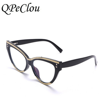 Νέο Fashion Patch Color Cat Eye Αντι-μπλε Γυαλιά Γυναικεία Vintage Leopard Οπτικά Γυαλιά Γυναικεία Γυαλιά Oculos Computer