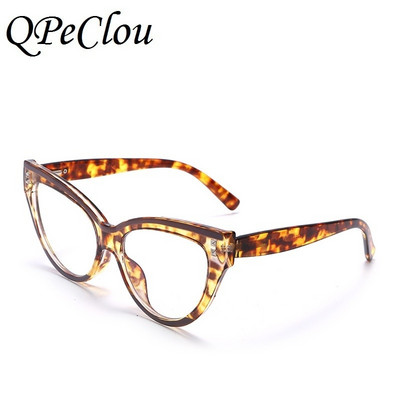 Νέο Fashion Patch Color Cat Eye Αντι-μπλε Γυαλιά Γυναικεία Vintage Leopard Οπτικά Γυαλιά Γυναικεία Γυαλιά Oculos Computer