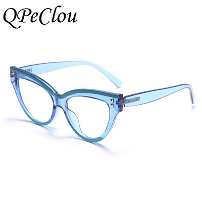 Νέο Fashion Patch Color Cat Eye Αντι-μπλε Γυαλιά Γυναικεία Vintage Leopard Οπτικά Γυαλιά Γυναικεία Γυαλιά Oculos Computer