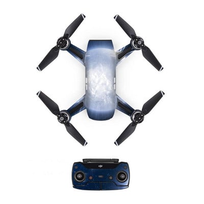 Autocolant în stil moon autocolant PVC pentru dronă DJI Spark + telecomenzi + capac film de protecție pentru 3 baterii