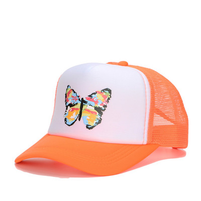 Vasaros moteriškos beisbolo kepuraitės Vyriškos hip-hop tinklinės kepuraitės su drugeliais margintos kepuraitės, skirtos moterims lauke, laisvalaikio kepuraitė nuo saulės, sunkvežimių kepurė