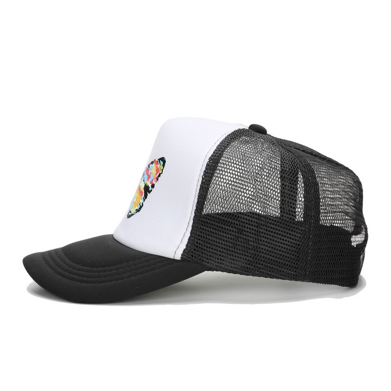 Vasaros moteriškos beisbolo kepuraitės Vyriškos hip-hop tinklinės kepuraitės su drugeliais margintos kepuraitės, skirtos moterims lauke, laisvalaikio kepuraitė nuo saulės, sunkvežimių kepurė