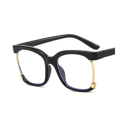 Ochelari optici cu jumătate de cadru de epocă Rame de prescripție Ochelari de vedere anti-lumină albastră pentru femei Ochelari de computer cu blocare a strălucirii pentru femei