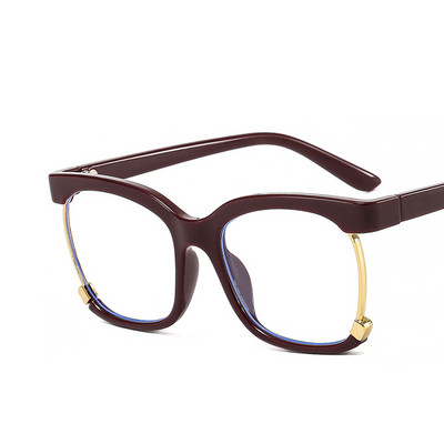 Ochelari optici cu jumătate de cadru de epocă Rame de prescripție Ochelari de vedere anti-lumină albastră pentru femei Ochelari de computer cu blocare a strălucirii pentru femei