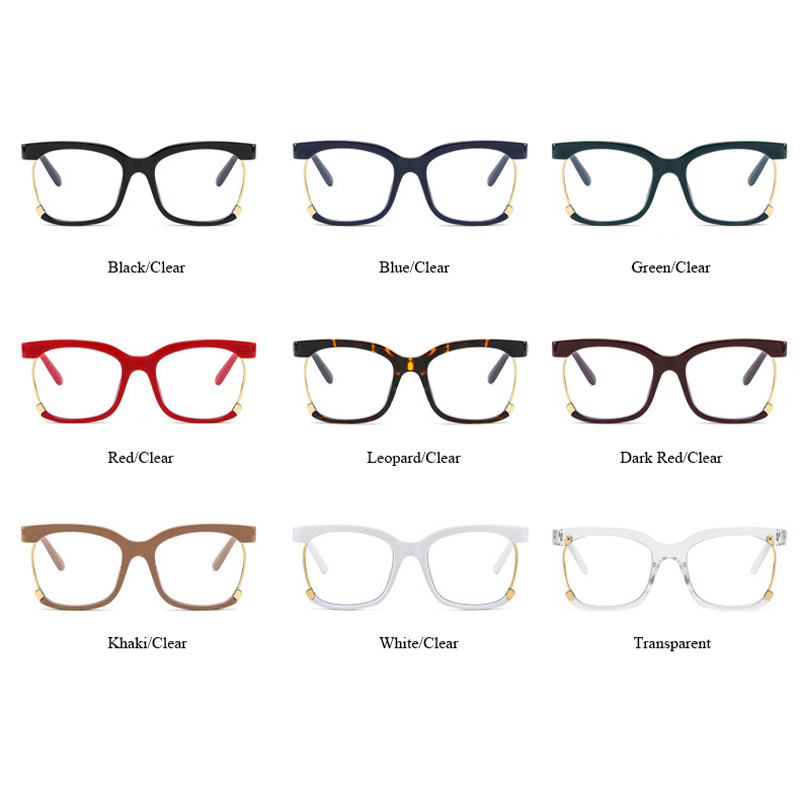 Ochelari optici cu jumătate de cadru de epocă Rame de prescripție Ochelari de vedere anti-lumină albastră pentru femei Ochelari de computer cu blocare a strălucirii pentru femei