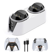 Dviejų valdiklių įkroviklis skirtas PS5 įkrovimo dokui Automatinis išjungimas C tipo USB greito įkrovimo stotelė, skirta Playstation 5 Dualsense