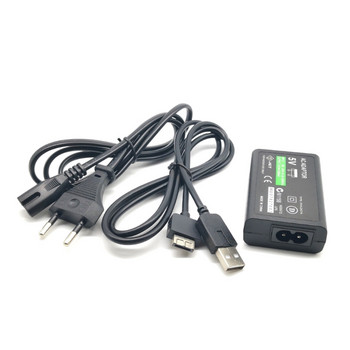 Зарядно устройство AC-адаптер Захранване Кабел за бързо зареждане за Psv1000 PSVita 1000 Контролер за игрова конзола с USB кабел за данни