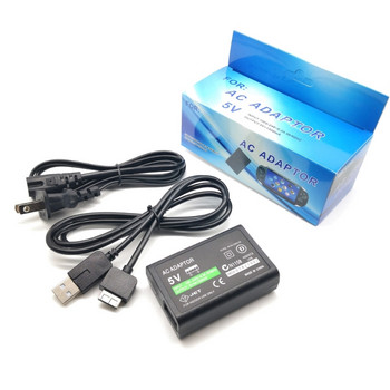Зарядно устройство AC-адаптер Захранване Кабел за бързо зареждане за Psv1000 PSVita 1000 Контролер за игрова конзола с USB кабел за данни