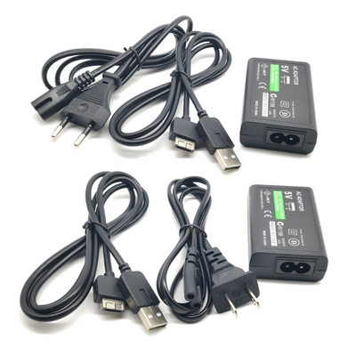 Töltő AC-adapter tápegység Gyorstöltő kábel Psv1000 PSVita 1000 játékkonzolvezérlőhöz USB adatkábellel