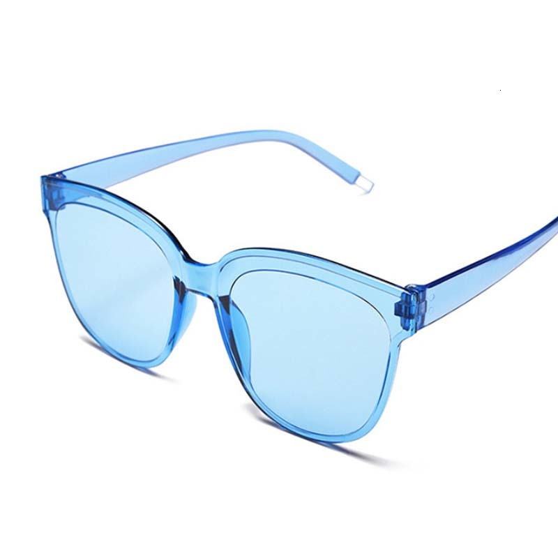 Uued klassikalised ovaalsed päikeseprillid naistele Vintage luksus plastikbrändi disainer Cat Eye päikeseprillid Candy Color Mirro UV400 mood