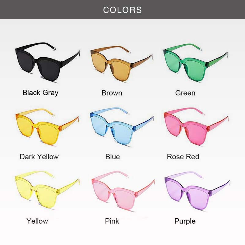 Uued klassikalised ovaalsed päikeseprillid naistele Vintage luksus plastikbrändi disainer Cat Eye päikeseprillid Candy Color Mirro UV400 mood