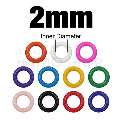 100 komplekti metallist aasad rõngasrõngad metallist auguga silmarõngad, värvisegud Nahast käsitöö jalatsite jaoks Vöökork Kott Sildid Rõivad Scrapbooking