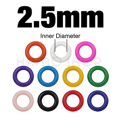 100 komplekti metallist aasad rõngasrõngad metallist auguga silmarõngad, värvisegud Nahast käsitöö jalatsite jaoks Vöökork Kott Sildid Rõivad Scrapbooking