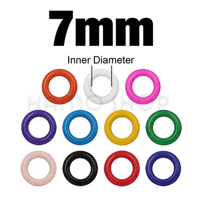 100 komplekti metallist aasad rõngasrõngad metallist auguga silmarõngad, värvisegud Nahast käsitöö jalatsite jaoks Vöökork Kott Sildid Rõivad Scrapbooking