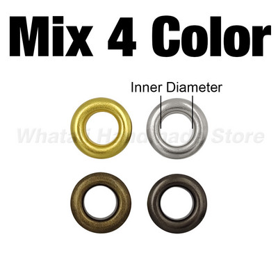 100 rinkinių 5 mm kilpos tarpiklis su poveržle apvalūs metaliniai žiedai, skirti pasidaryk pats, odiniai gaminiai taisyti batus krepšys, drabužiai, diržai, skrybėlių priedai