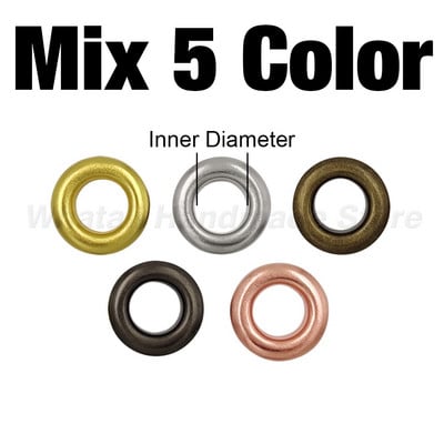 100 rinkinių 5 mm kilpos tarpiklis su poveržle apvalūs metaliniai žiedai, skirti pasidaryk pats, odiniai gaminiai taisyti batus krepšys, drabužiai, diržai, skrybėlių priedai