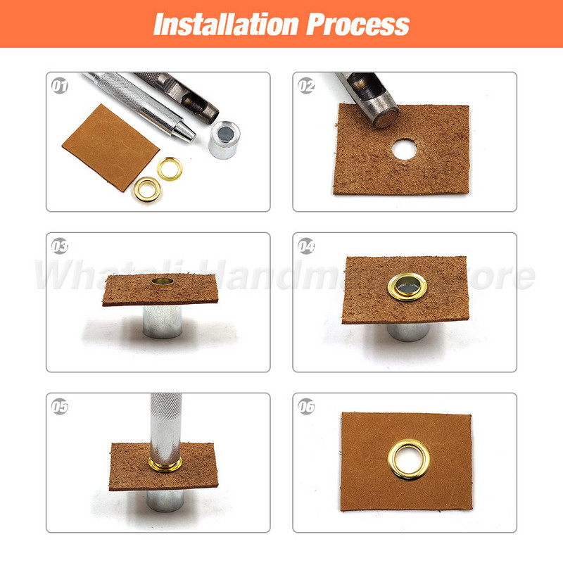 100 rinkinių 5 mm kilpos tarpiklis su poveržle apvalūs metaliniai žiedai, skirti pasidaryk pats, odiniai gaminiai taisyti batus krepšys, drabužiai, diržai, skrybėlių priedai