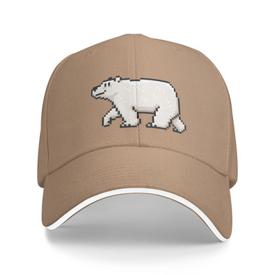 Polar Bear Pixel Caps για ανδρικά καπέλο Ρυθμιζόμενο καπέλο από βαμβάκι ή πολυεστέρα ελαφρύ πολυεστέρα Unisex Print Four Seasons Caps για άνδρες
