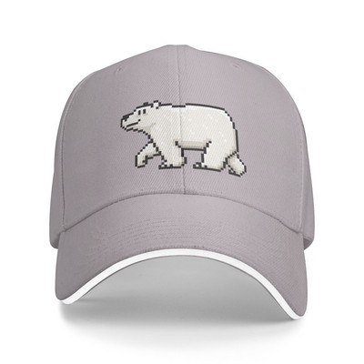 Polar Bear Pixel Caps για ανδρικά καπέλο Ρυθμιζόμενο καπέλο από βαμβάκι ή πολυεστέρα ελαφρύ πολυεστέρα Unisex Print Four Seasons Caps για άνδρες
