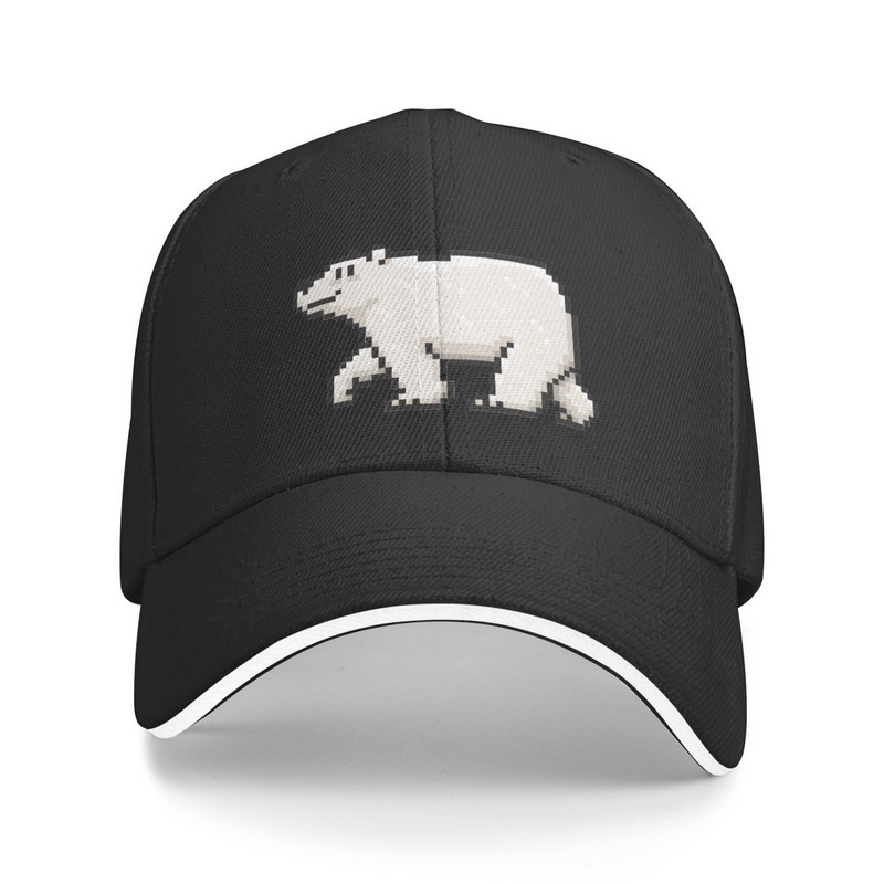 Polar Bear Pixel Caps για ανδρικά καπέλο Ρυθμιζόμενο καπέλο από βαμβάκι ή πολυεστέρα ελαφρύ πολυεστέρα Unisex Print Four Seasons Caps για άνδρες