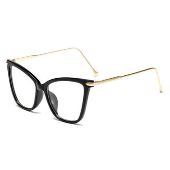 Модни рамки за очила с котешко око за жени Секси извънгабаритни метални рамки Луксозна марка Дизайн Дамски оптични очила Очила
